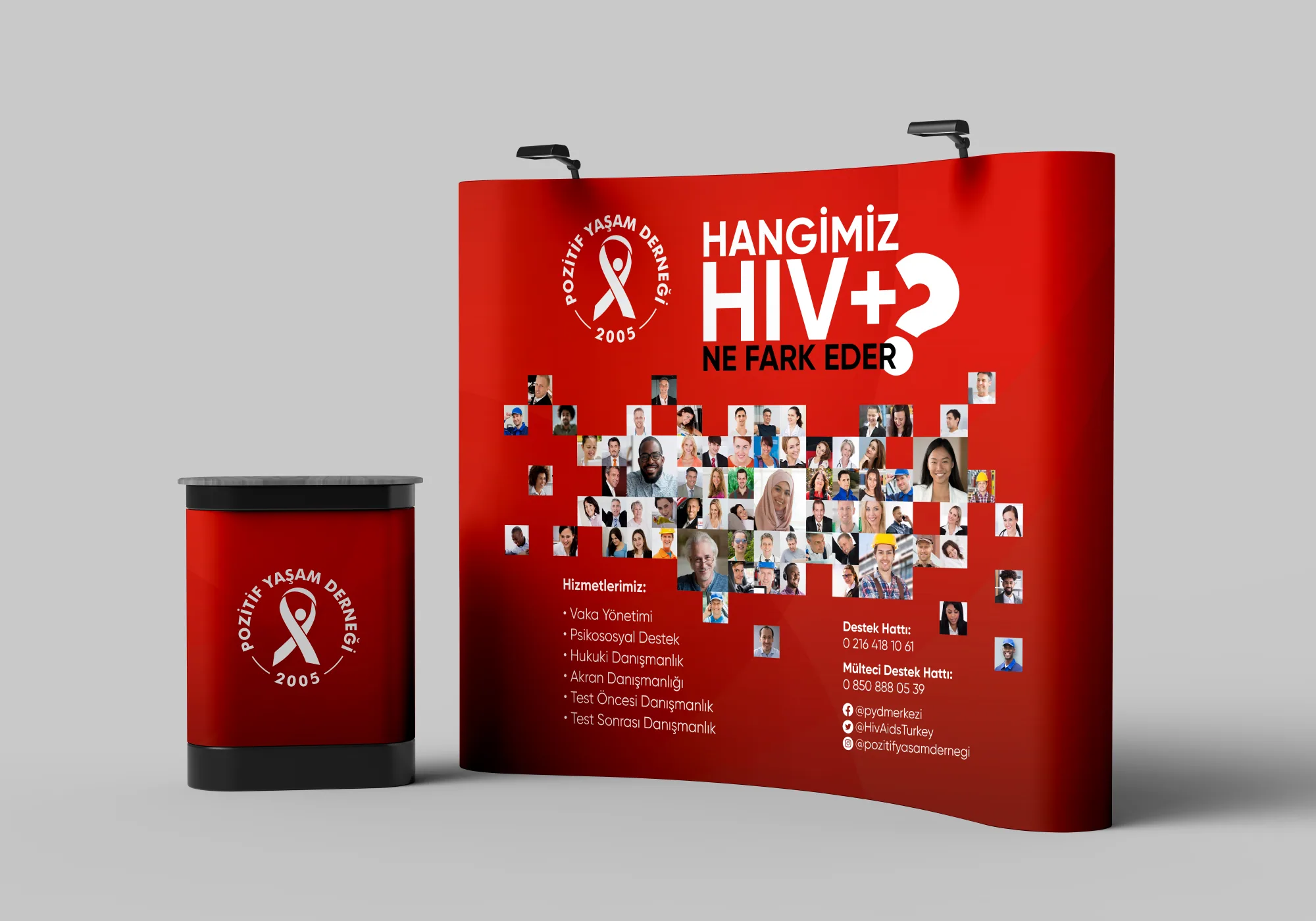POZİTİF YAŞAM DERNEĞİ · Stand ve Roll Up Tasarımı