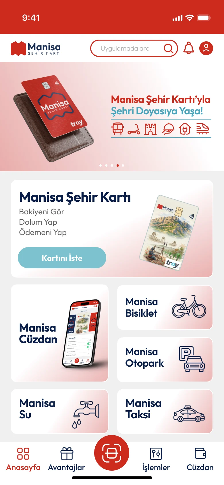 Manisa Şehir Kartı · Mobil Uygulama