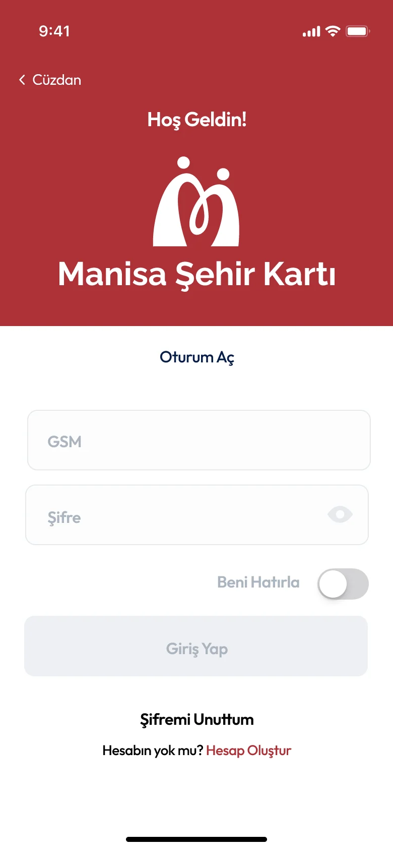 Manisa Şehir Kartı · Mobil Uygulama