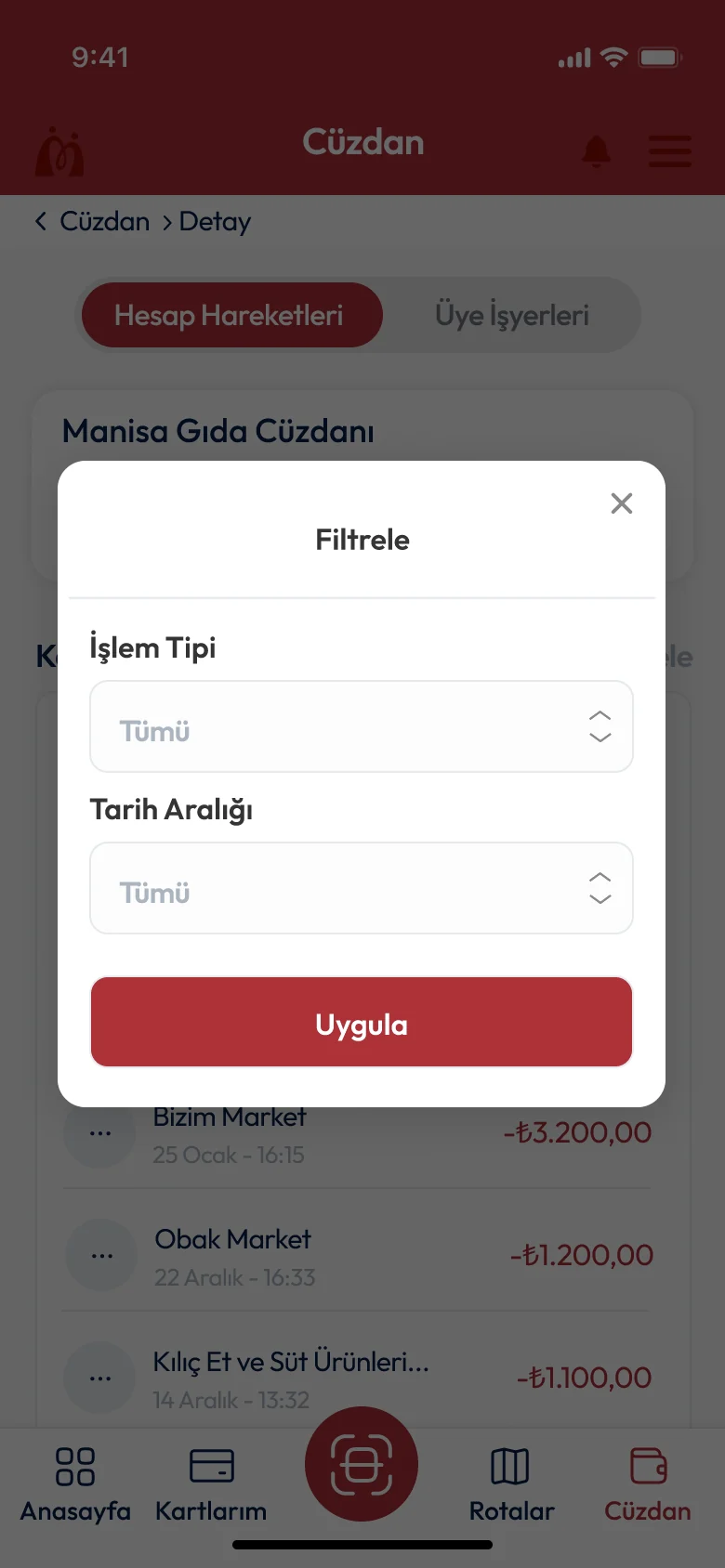 Manisa Şehir Kartı · Mobil Uygulama
