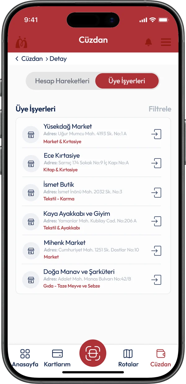 Manisa Şehir Kartı: Üye iş yerleri