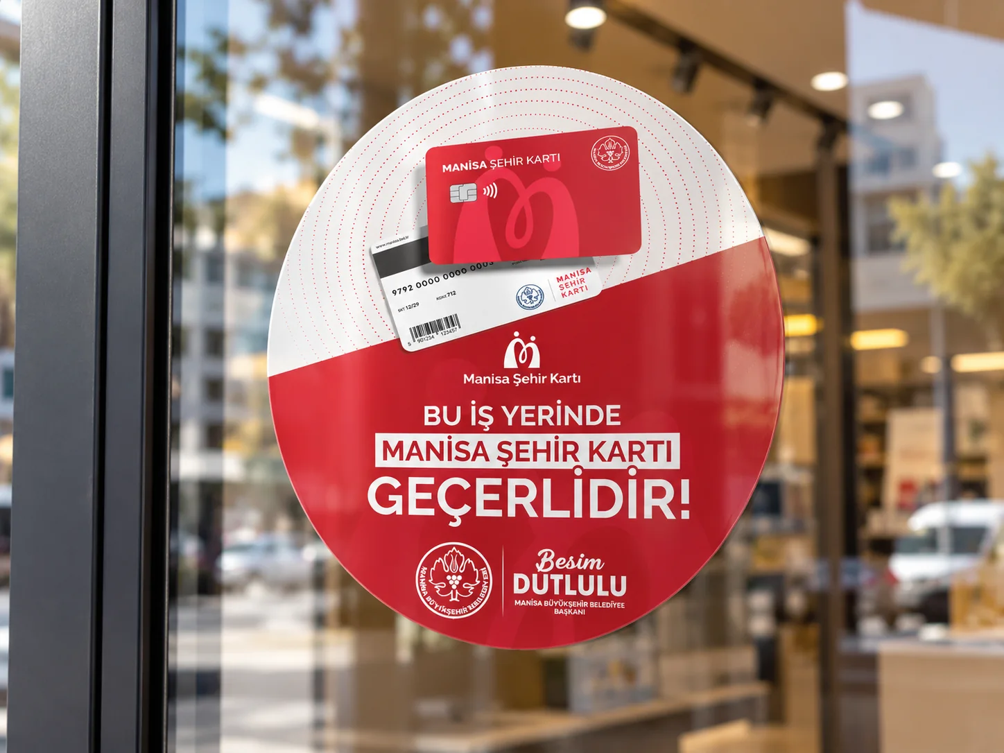 Üye iş yeri vitrin etiketi tasarımı