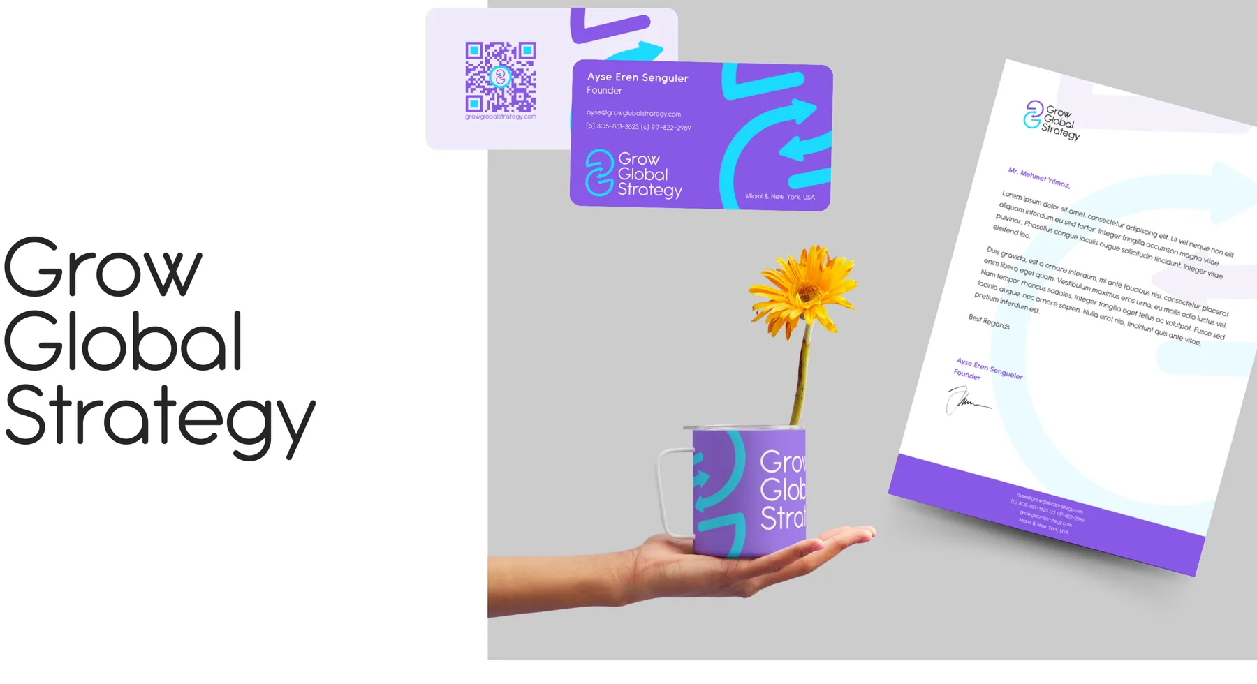 GROW GLOBAL STRATEGY · Logo & Corporate Identity